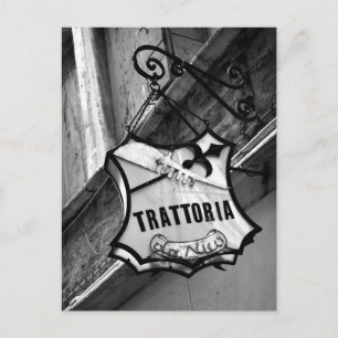Trattoria Sign Postcard