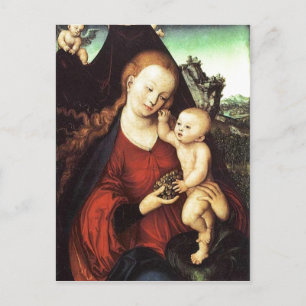Traubenmadonna von Lucas Cranach d. ?. um 1525 ?l Postcard