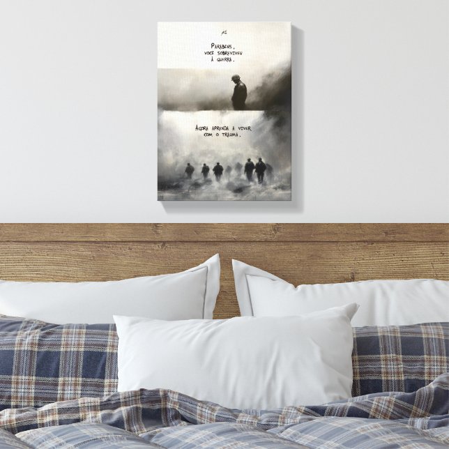 Trauma Canvas Print (Insitu (Bedroom))