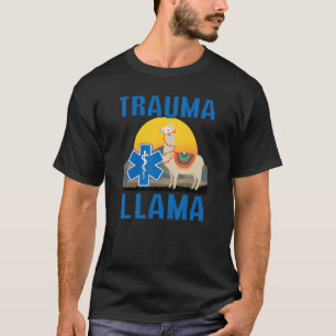 Trauma Llama Birthday Men Women Kids EMT Animal 2 T-Shirt