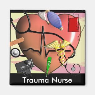 Trauma Nurse Art Gifts Magnet
