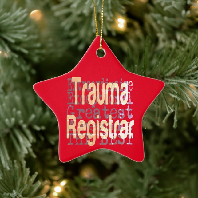 Trauma Registrar Extraordinaire Ceramic Ornament (Tree)