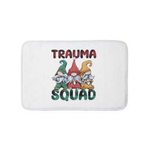 Trauma Squad Gnomes Emergency Nursing Bath Mat