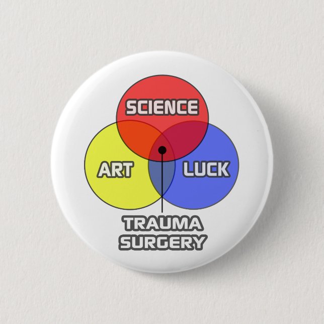 Trauma Surgery .. Science Art Luck 6 Cm Round Badge (Front)