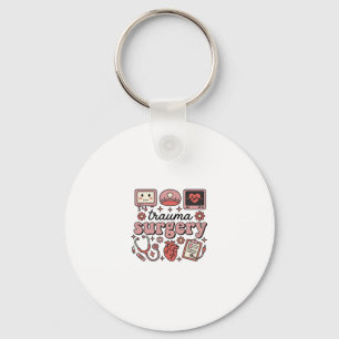 Trauma Surgery Vintage Medical Vector Shirt Design Key Ring