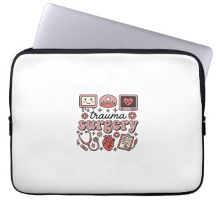Trauma Surgery Vintage Medical Vector Shirt Design Laptop Sleeve