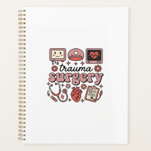 Trauma Surgery Vintage Medical Vector Shirt Design Planner
