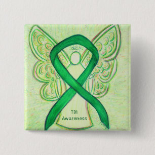 Traumatic Brain Injuries (TBI) Angel Awareness Pin