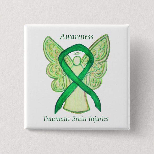 Traumatic Brain Injuries (TBI) Angel Awareness Pin (Front)