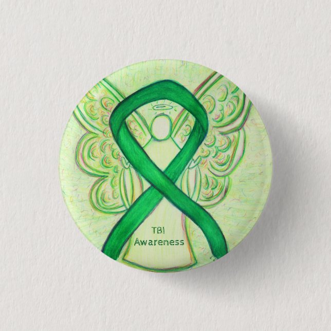 Traumatic Brain Injuries (TBI) Angel Awareness Pin (Front)