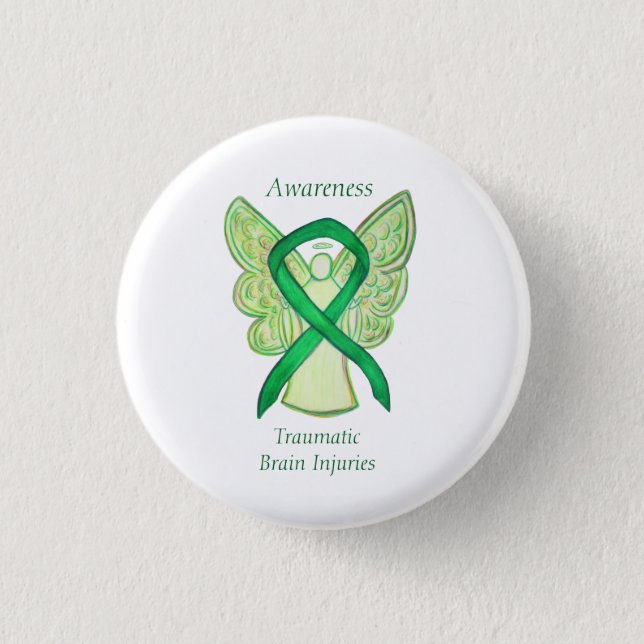Traumatic Brain Injuries (TBI) Angel Awareness Pin (Front)