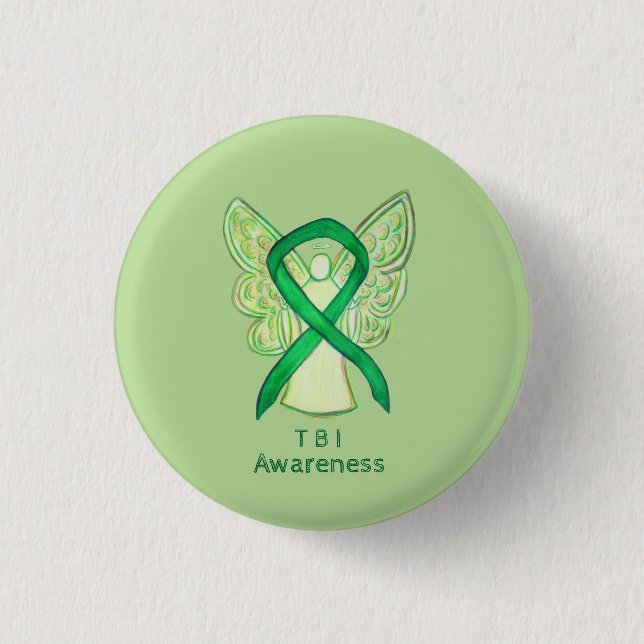 Traumatic Brain Injuries (TBI) Angel Awareness Pin (Front)
