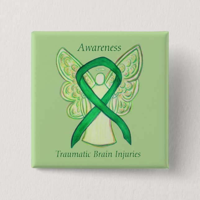 Traumatic Brain Injuries (TBI) Angel Awareness Pin (Front)