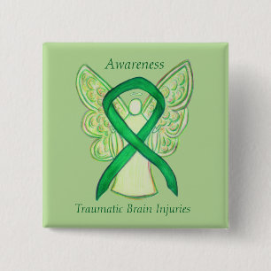 Traumatic Brain Injuries (TBI) Angel Awareness Pin