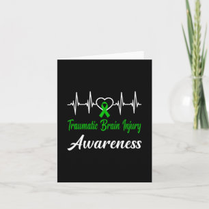 Traumatic Brain Injury Awareness Love Heartbeat Gr Card