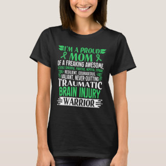 Traumatic Brain Injury Awareness Ribbon Mum TBI Gi T-Shirt