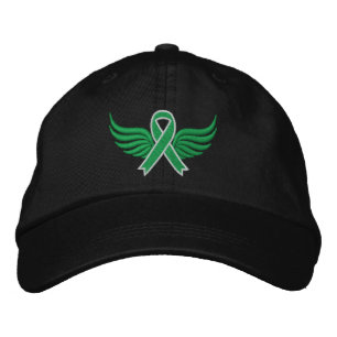 Traumatic Brain Injury Ribbon Wings Embroidered Hat
