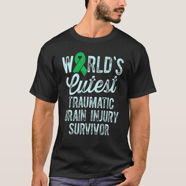 Traumatic Brain Injury Survivor Cutest TBI Warrior T-Shirt (Front)