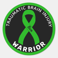 Traumatic Brain Injury Warrior Ribbon Black