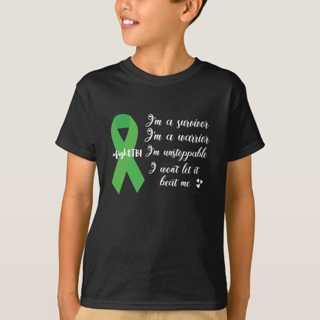 Traumatic Brain Injury Warrior TBI Awareness Gifts T-Shirt (Front)