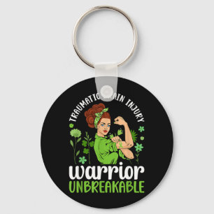 Traumatic Brain Injury Warrior Unbreakable TBI Key Ring