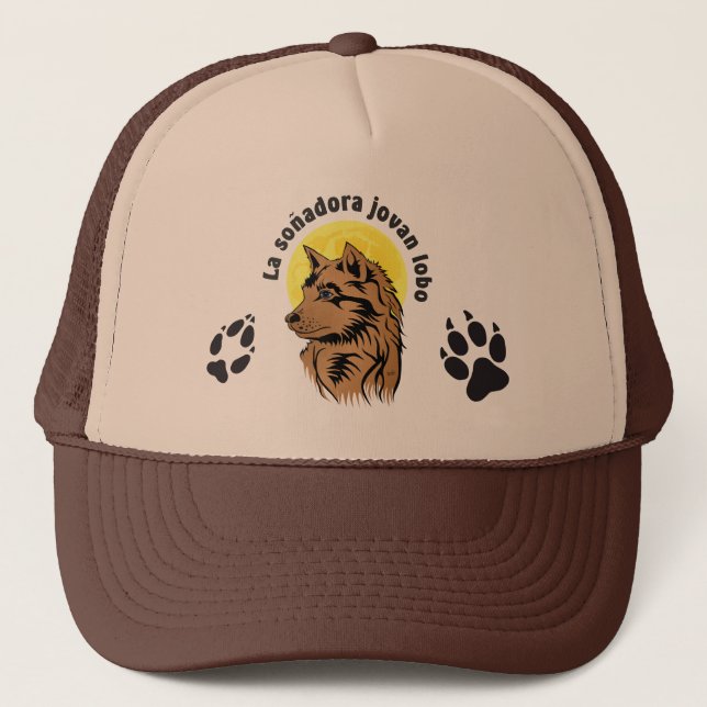 träumender Wolfwelpe Trucker Hat (Front)