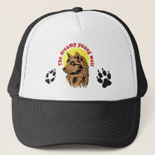 träumender Wolfwelpe Truckerkappe Trucker Hat