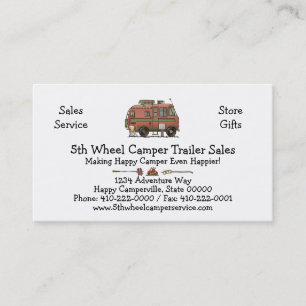 Travco Motor Home Camper RV Business Card