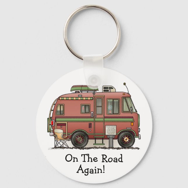 Travco Motor Home Camper RV Key Ring (Front)