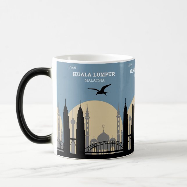 Travel Adventure Asia Kuala Lumpur Malaysia Magic Mug (Left)