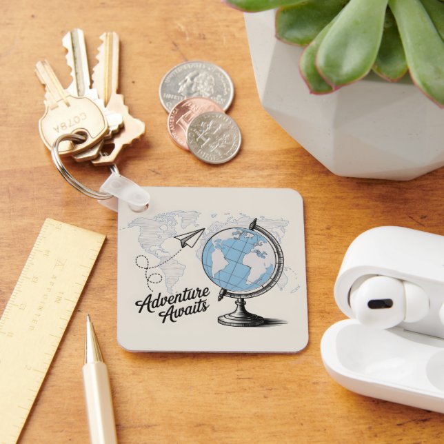 Travel Adventure Awaits Key Ring (Desk)