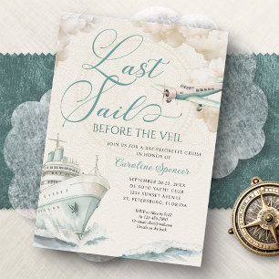 Travel Adventure Cruise Bachelorette Party Invitation