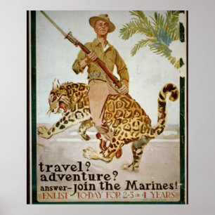 Travel Adventure Join The Marines Poster