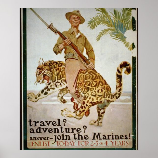 Travel Adventure Join The Marines Poster (Front)