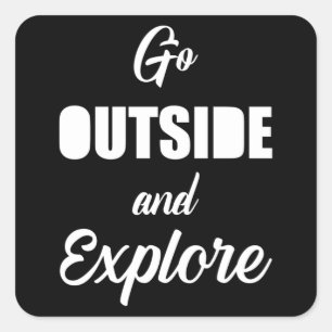 Travel Adventure Quotes Travelling Quote Gift Idea Square Sticker