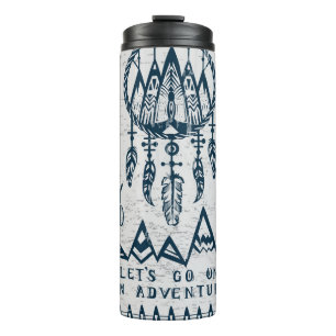Travel adventure vintage set. thermal tumbler