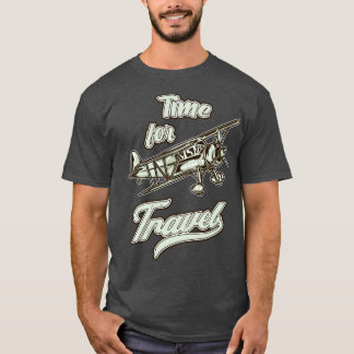 Travel Aeroplane Aviator Propeller Aircraft Pilot T-Shirt