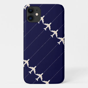 travel aeroplane with dotted line iPhone 11 case