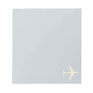 Travel aeroplane with dotted line notepad