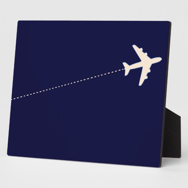 travel aeroplane with dotted line plaque (Side)