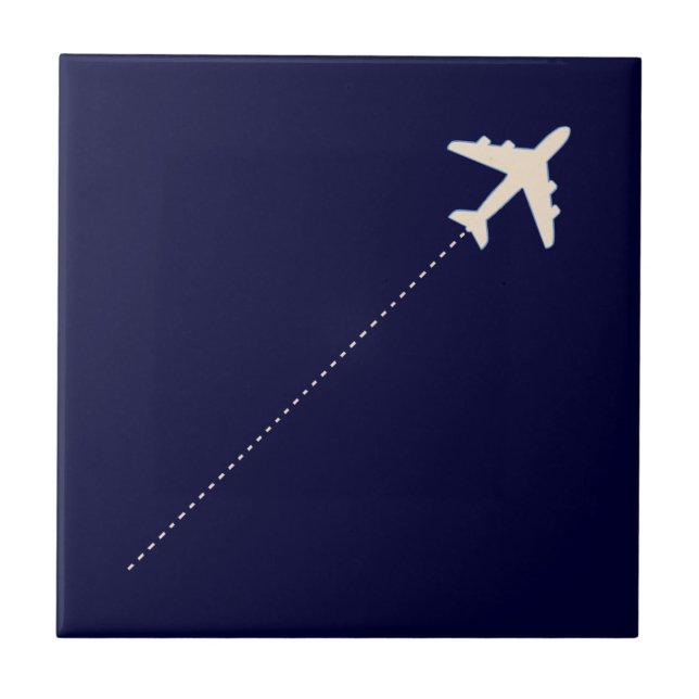 travel aeroplane with dotted line tile (Front)