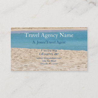 Travel Agency, Beach and Sand Business Card