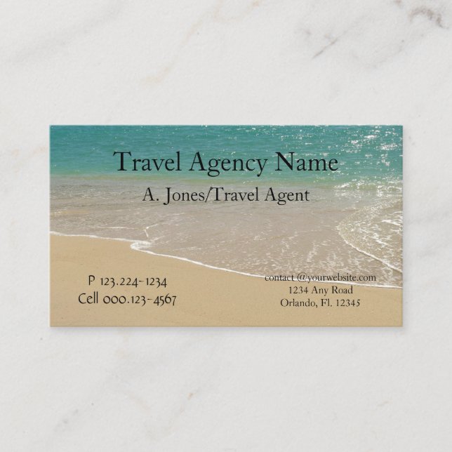 Travel Agency Business Card (Front)