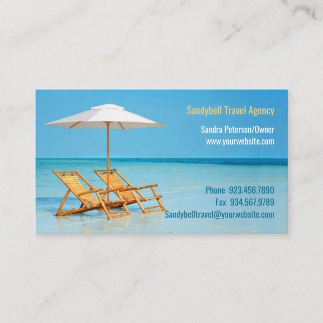 Travel Agency Business Card (Front)