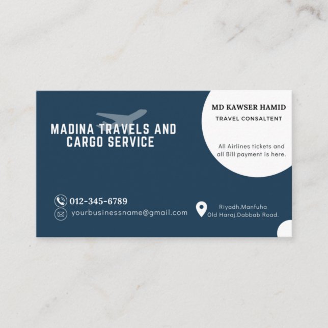 Travel Agency Business Card (Front)