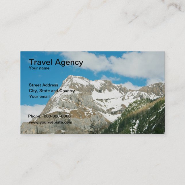 Travel Agency Business Card (Front)