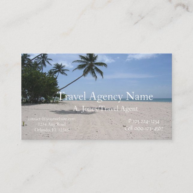 Travel Agency Business Card (Front)