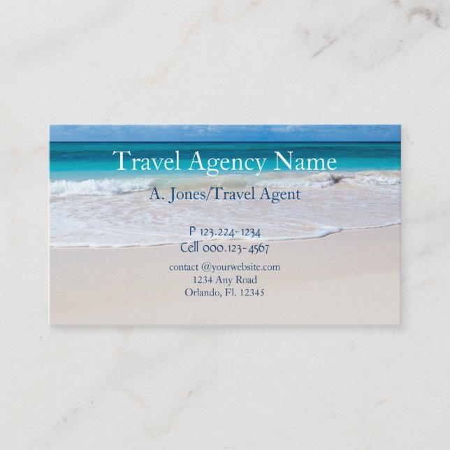 Travel Agency Business Card (Front)