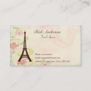 Travel Agency Business Cards - Eiffel Tower