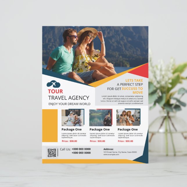 Travel Agency Flyer Template (Standing Front)